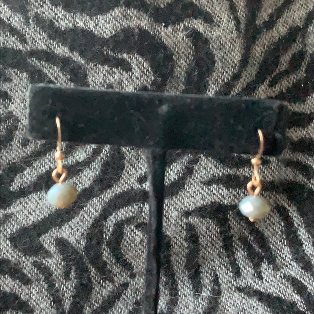 Grayish bead earrings